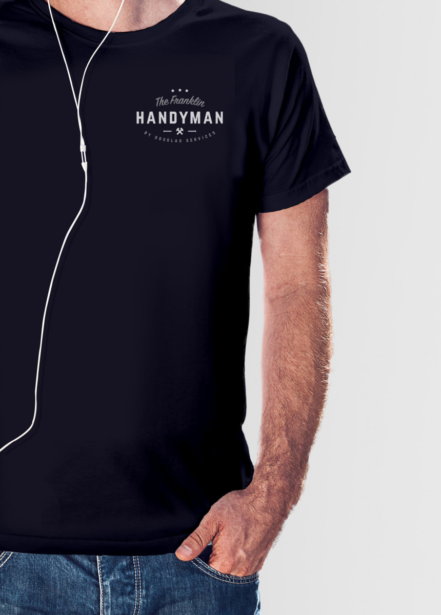 Navy Small Tshirt Mockup PSD